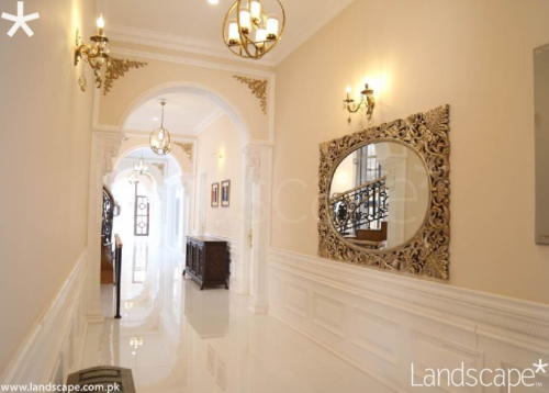 Corridor with Detailed Mouldings