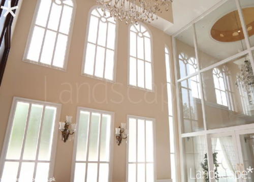 Double Height Foyer French Windows