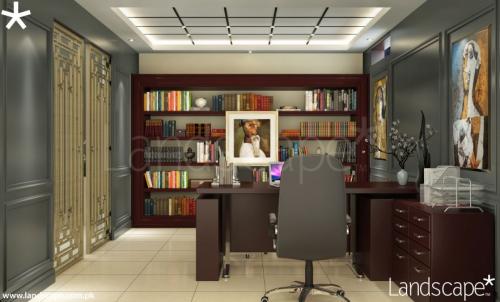 Home Office Interiors with Wall Cladding 