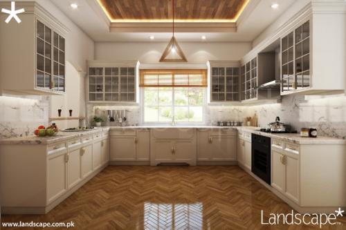 6. Kitchen with White Interiors