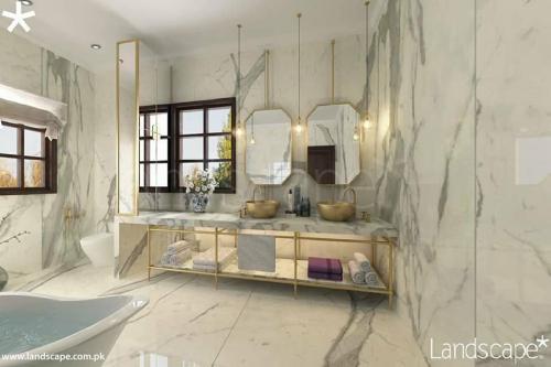 Vanity View for Luxurious Bathroom Interiors 